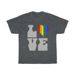 Retro Rainbow Pride Shirt, LGBTQ Love is Love Rainbow, Rainbow Heart, LGBTQ Gifts, LGBTQ Christmas  Birthday Gifts, Rainbow Pride Clothing