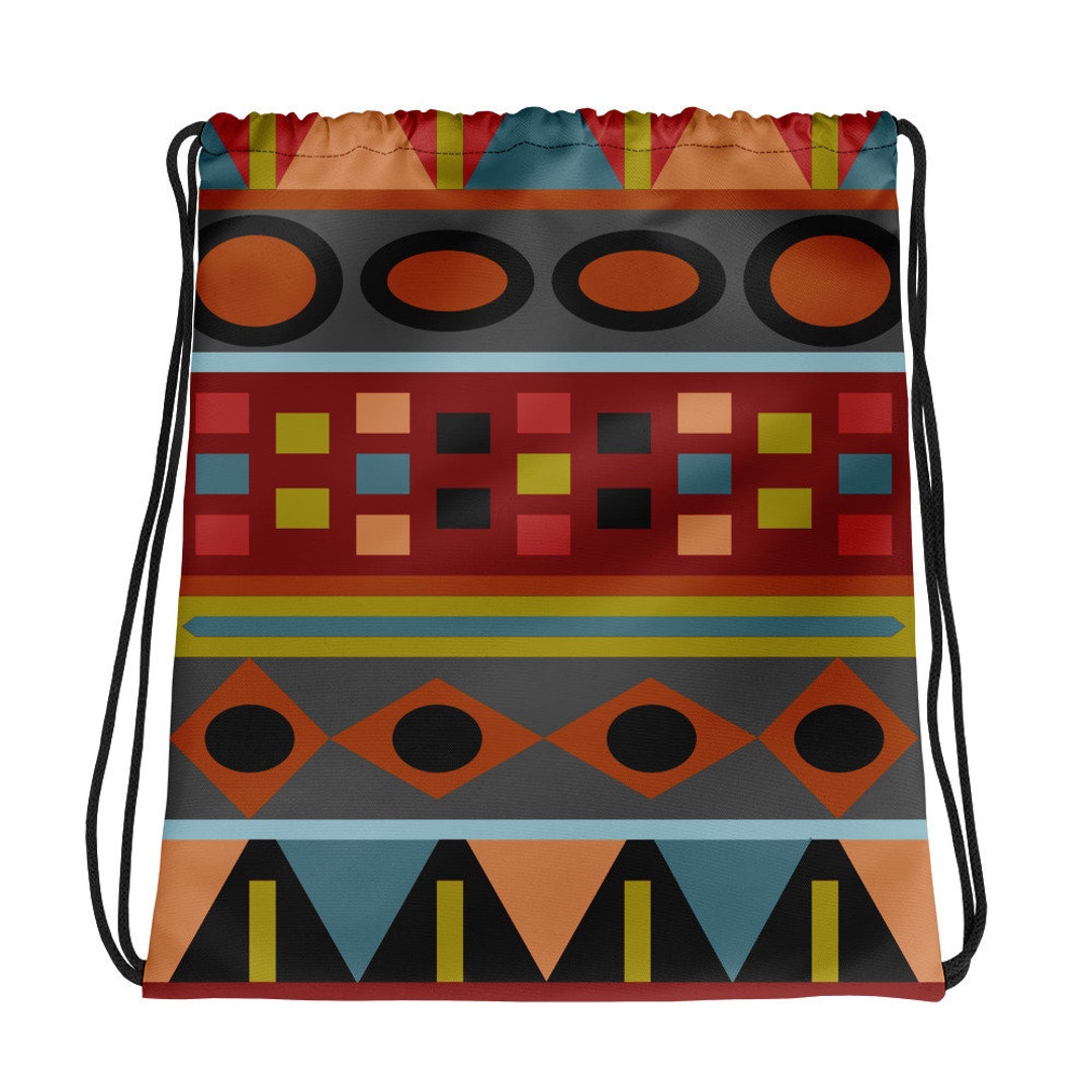 Boho Style Bag, Unisex Aztec - Native American Print, Geometric Pattern ...