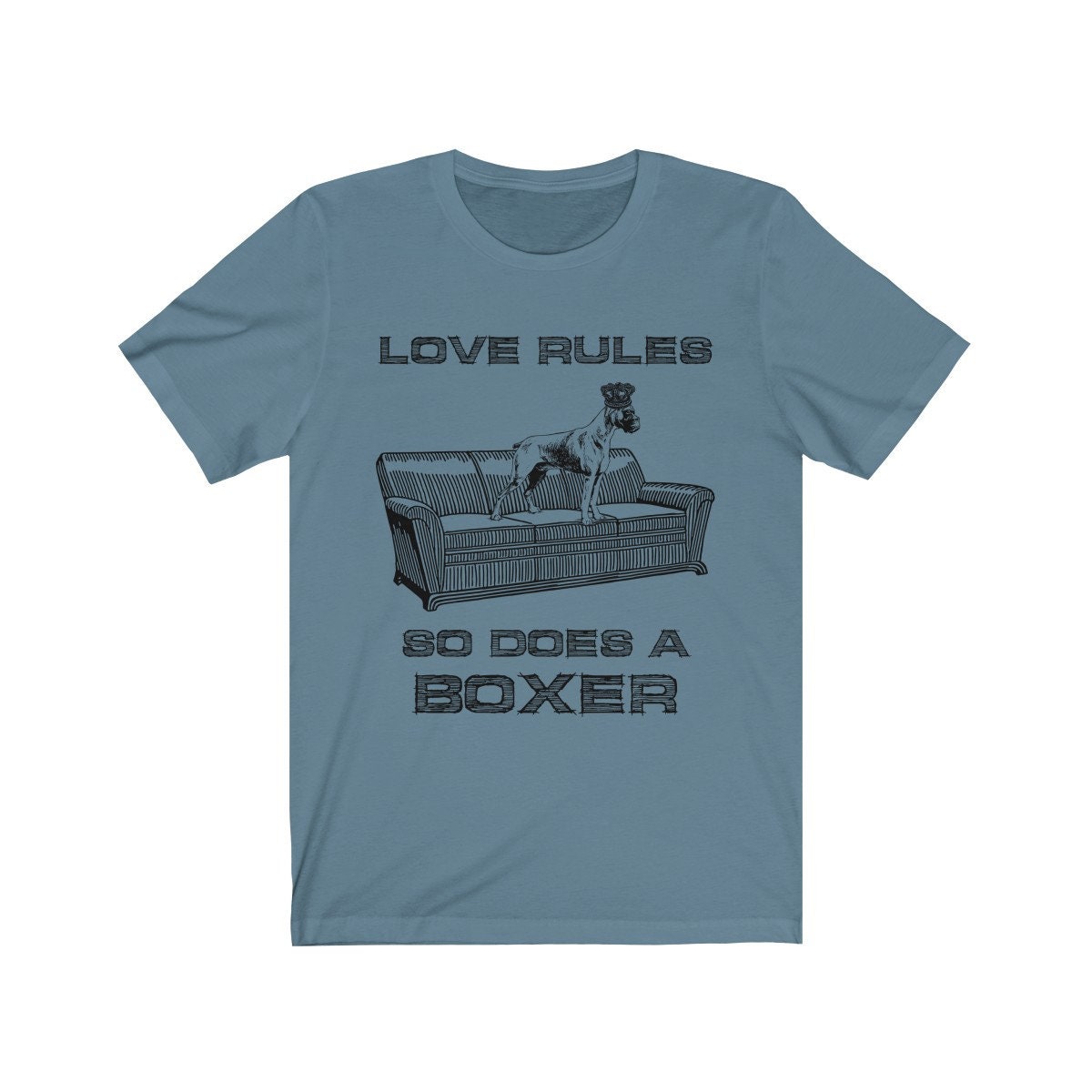 Boxer Dog Shirts Love Rules so Does A 