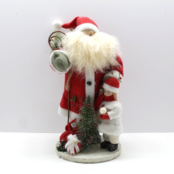 Santa様 Kirkland Signature Winterland Santa With Girl Figurine, 13 1