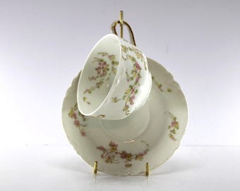 Vintage Haviland Renaissance Cup & Saucer, Limoges France , Mint