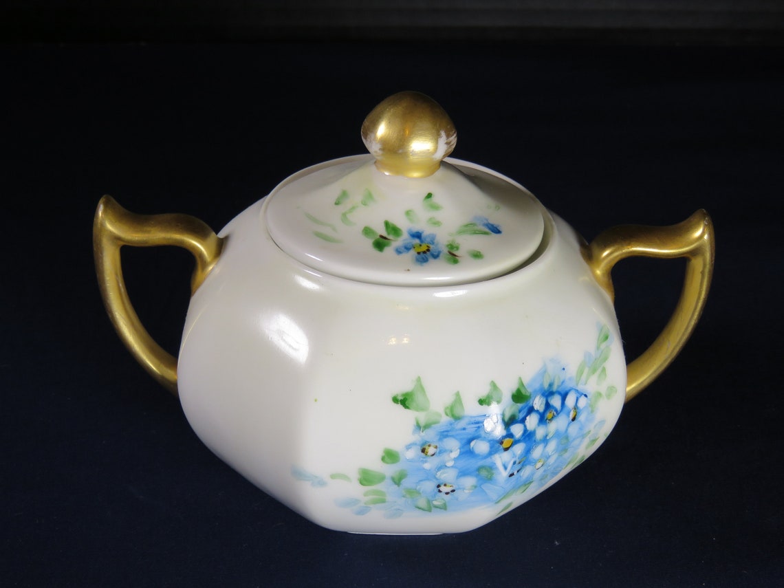 Antique Z S & Co Bavaria Hand Painted Creamer Sugar Bowl and Etsy