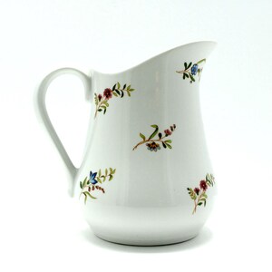 BIA Cordon Bleu 7" Porcelain Pitcher Frieda Collection, Margot Pattern Hand Decorated in the USA, Vintage