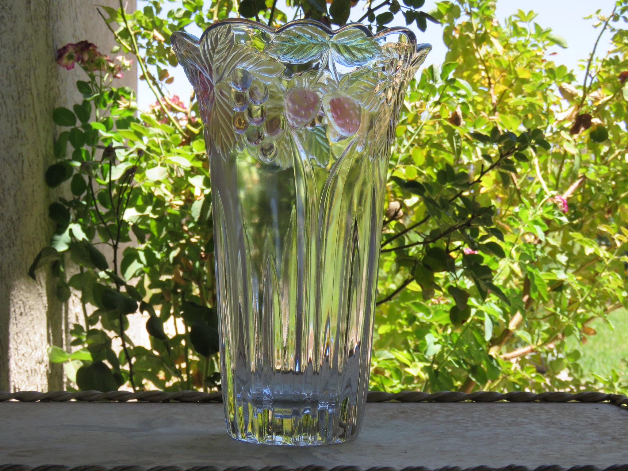Mikasa Crystal Vase - Etsy