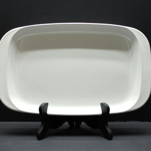 Corning Ware White Microwave Browning Grill MW-11, 12" x 7", Vintage Rectangular Platter