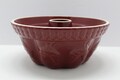 Paula Deen Speckled Red Rooster Fluted Stoneware Bundt Cake Pan Mold, Vintage Farmhouse Kitchen Cookware