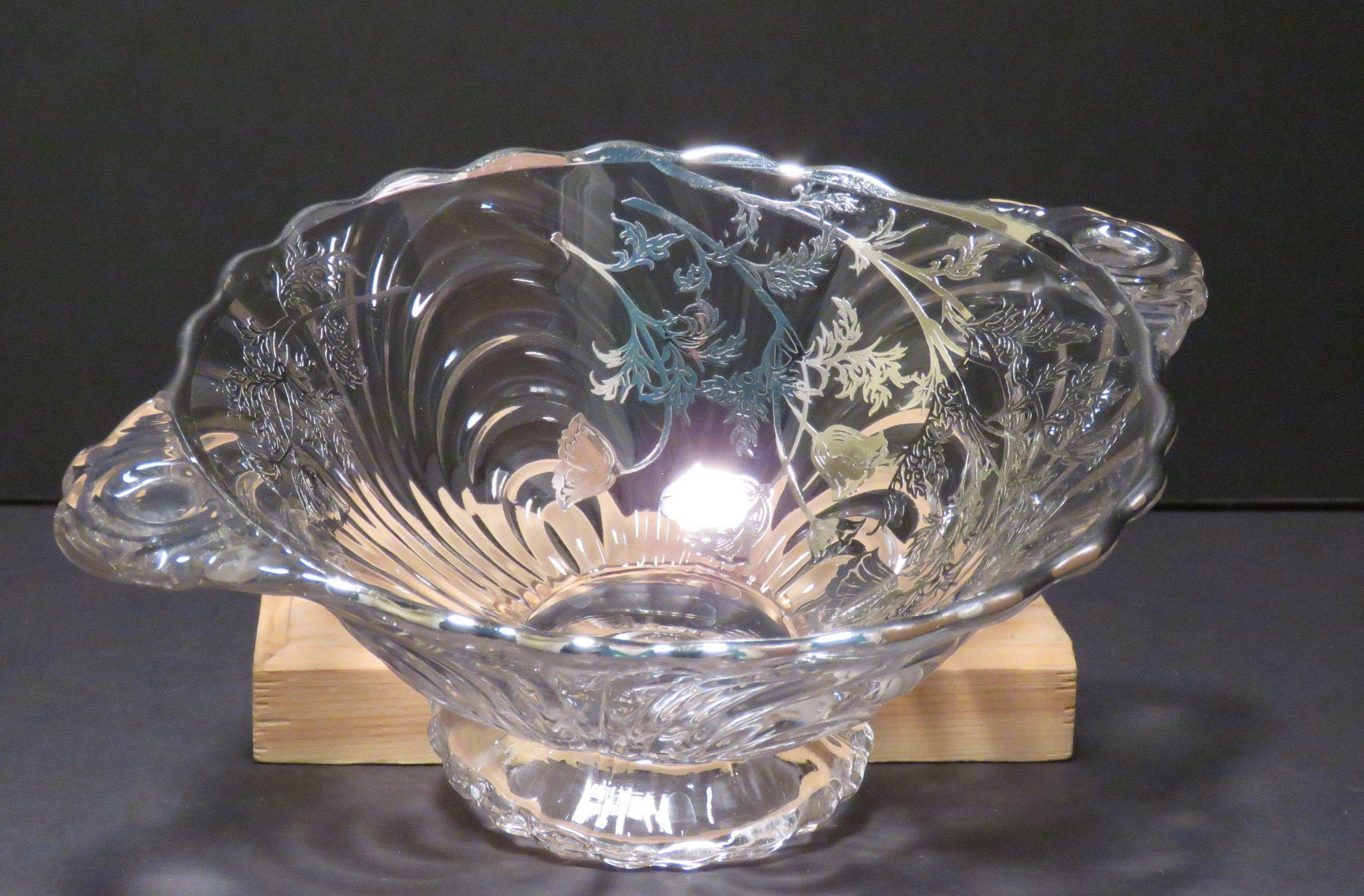 Cambridge Glass Silver Overlay - Etsy