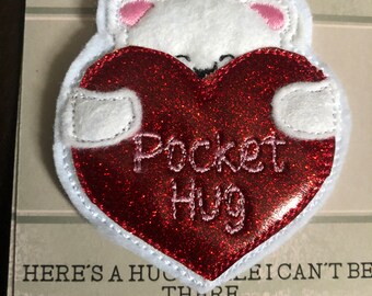 Pocket hug token love gift, Thinking of you, Miss you gift, Missing you, Little pocket hug, Pick me up pocket hug  teddy bear