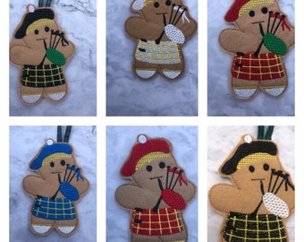 Gingerbread scotsman, Gingerbread Man Wearing Kilt, Gingerbread Lady, Tree Decoration, Christmas Tree Ornament, Christmas Scottish Gifts