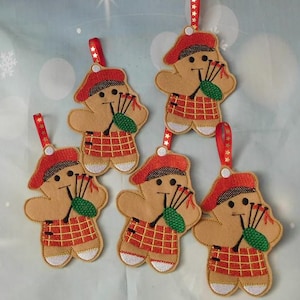 Gingerbread scotsman, Gingerbread Man Wearing Kilt, Gingerbread Lady, Tree Decoration, Christmas Tree Ornament, Christmas Scottish Gifts image 5