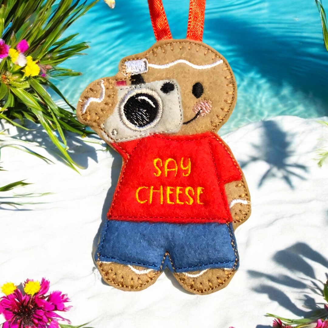 Gingerbread Man Photographer Gift, Gingerbread Man With Camera, Tree ...