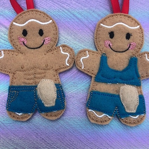 Colostomy Gingerbread, Ileostomy Gingerbread, Stoma Awareness Christmas Decoration image 1