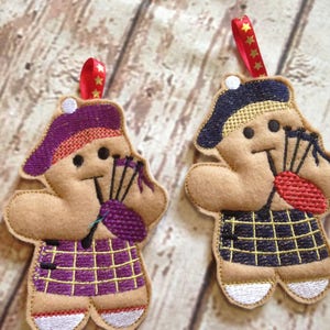 Gingerbread scotsman, Gingerbread Man Wearing Kilt, Gingerbread Lady, Tree Decoration, Christmas Tree Ornament, Christmas Scottish Gifts image 4