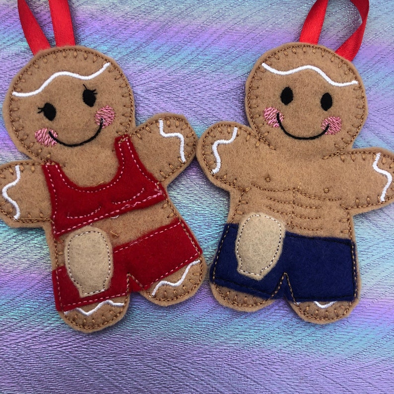 Colostomy Gingerbread, Ileostomy Gingerbread, Stoma Awareness Christmas Decoration image 2