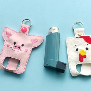 Housse pour inhalateur contre l'asthme pour animaux de la ferme, poulet, porc, cheval, renard Housse pour inhalateur, étui pour inhalateur pour enfants