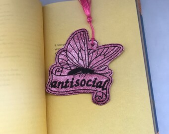 Antisocial  Butterfly  bookmark