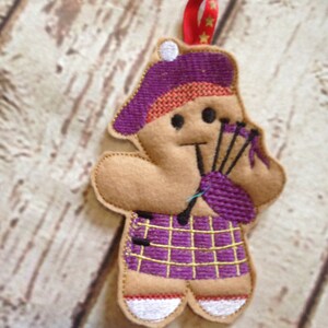 Gingerbread scotsman, Gingerbread Man Wearing Kilt, Gingerbread Lady, Tree Decoration, Christmas Tree Ornament, Christmas Scottish Gifts image 3