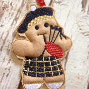 Gingerbread scotsman, Gingerbread Man Wearing Kilt, Gingerbread Lady, Tree Decoration, Christmas Tree Ornament, Christmas Scottish Gifts image 2