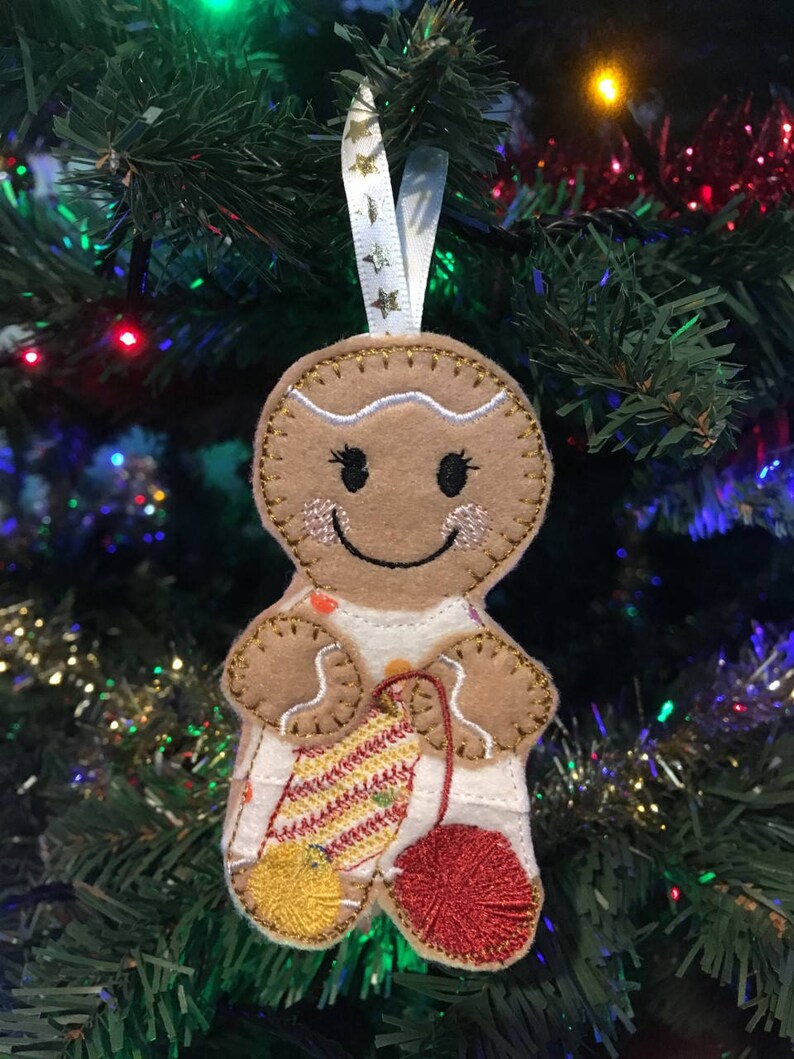 Crochet Decoration Knitting Decoration Gingerbread Man Etsy UK