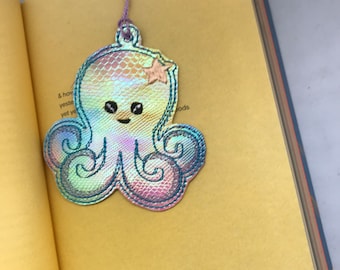 Octopus Bookmark.  Cephalopod  gift