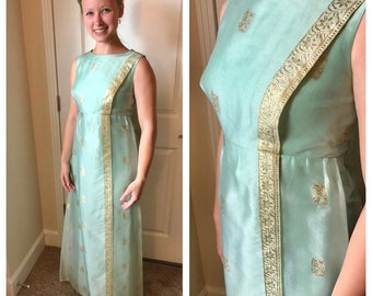 sari inspired cocktail dress