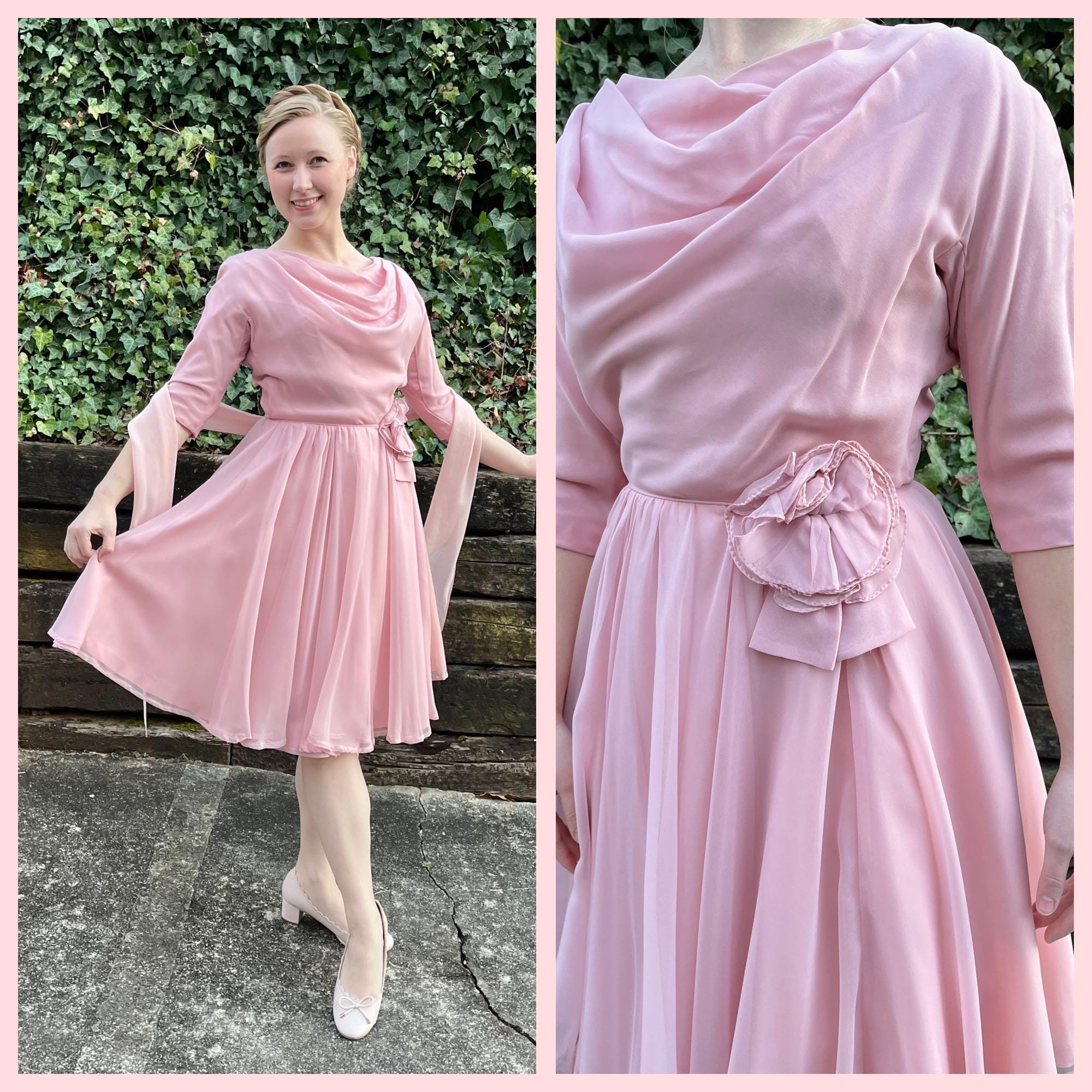 fitted lace wedding dress Pink Cowl Neck Slip Dress main image 0