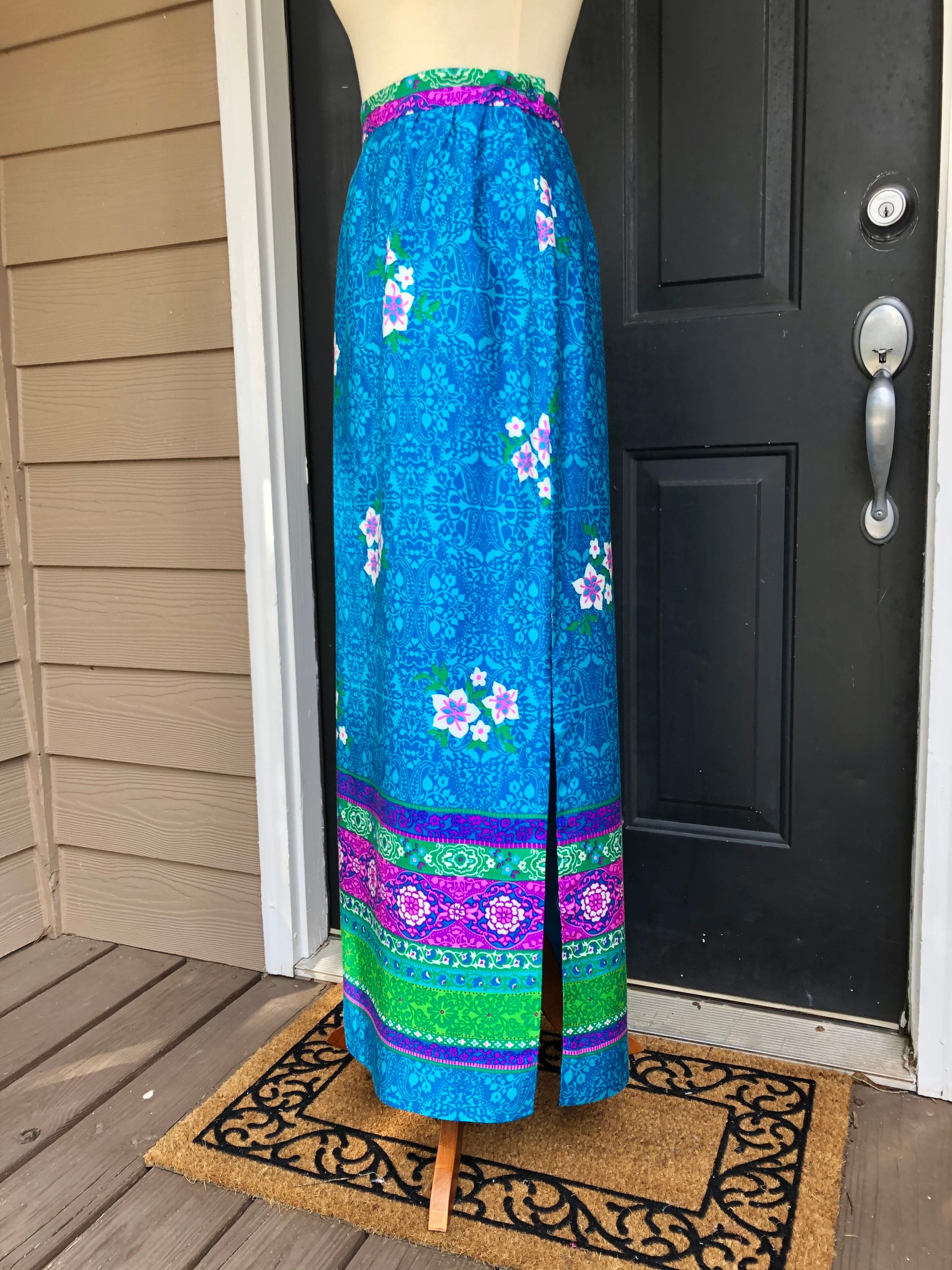 1960s Alex Colman California maxi skirt 60s vintage casual | Etsy
