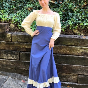 1969 Gunne Sax Black Label Renaissance Medieval Maxi Dress, 1960s 60s ...