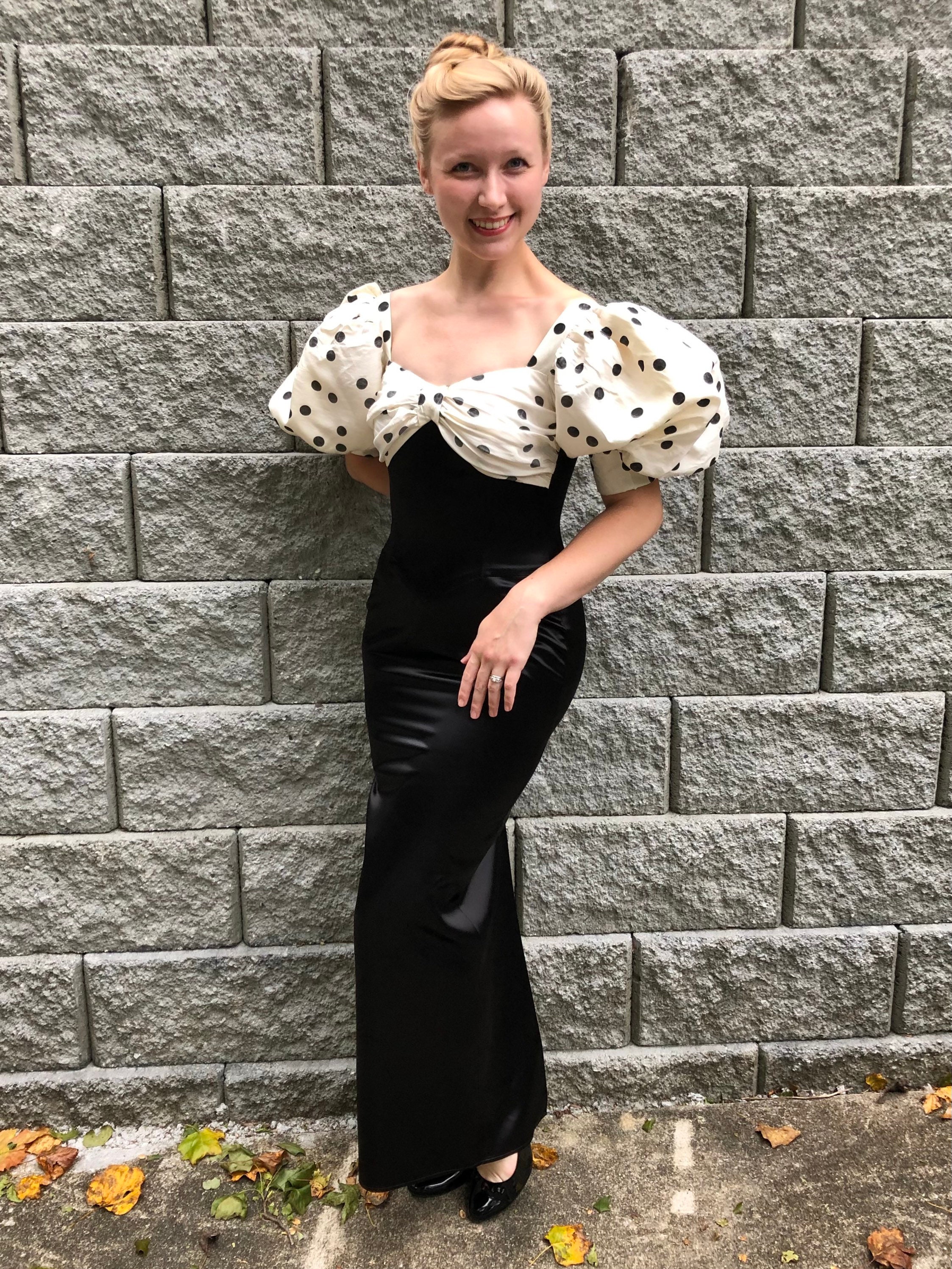 1980s Gunne Sax Black & White Polka Dot Sheath Dress 80s - Etsy