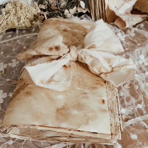 Gratitude Journal Tea Dyed Paper Journal Coffee Stained Etsy