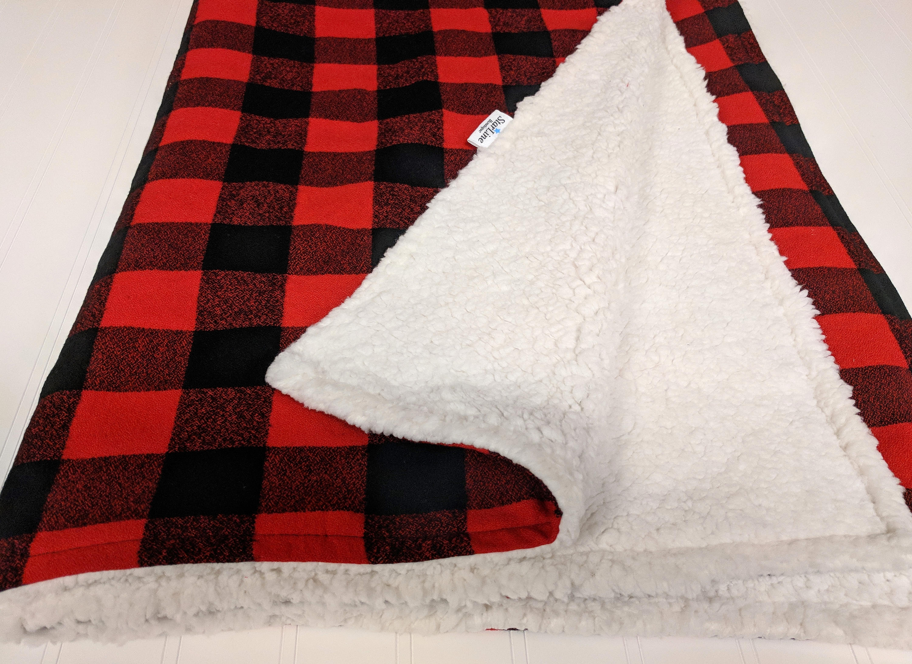 Buffalo Plaid Baby Blanket Sherpa Toddler Blanket Buffalo Etsy