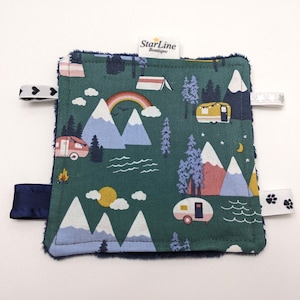 Mountain Crinkle Square, Baby Sensory Gift, Camping Baby Gift, Mountain Nursery, Mountain Nursery Crinkle Sensory Square Baby, Toddler Gift