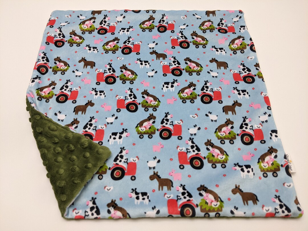 Farm Animals Baby Lovey, Cow Tractor Lovey, Farm Animals Nursery Gift