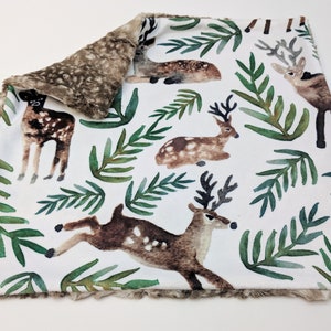 Minky Deer Lovey, Deer Baby Shower, Woodland Baby Shower, Woodland Nursery Decor, Woodland Deer Baby Shower, Woodland Deer Baby Nursery