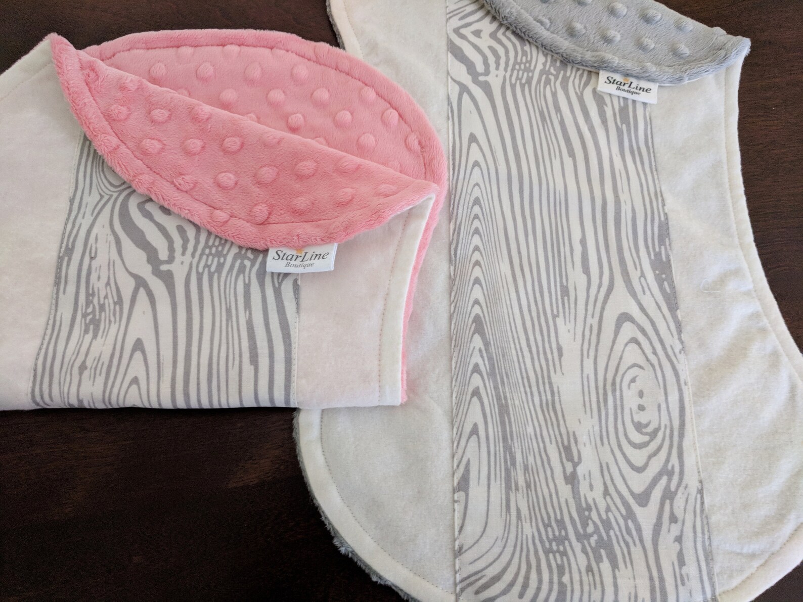 Woodland Burp Cloths Wood Grain Burp Cloths Gender Neutral Etsy