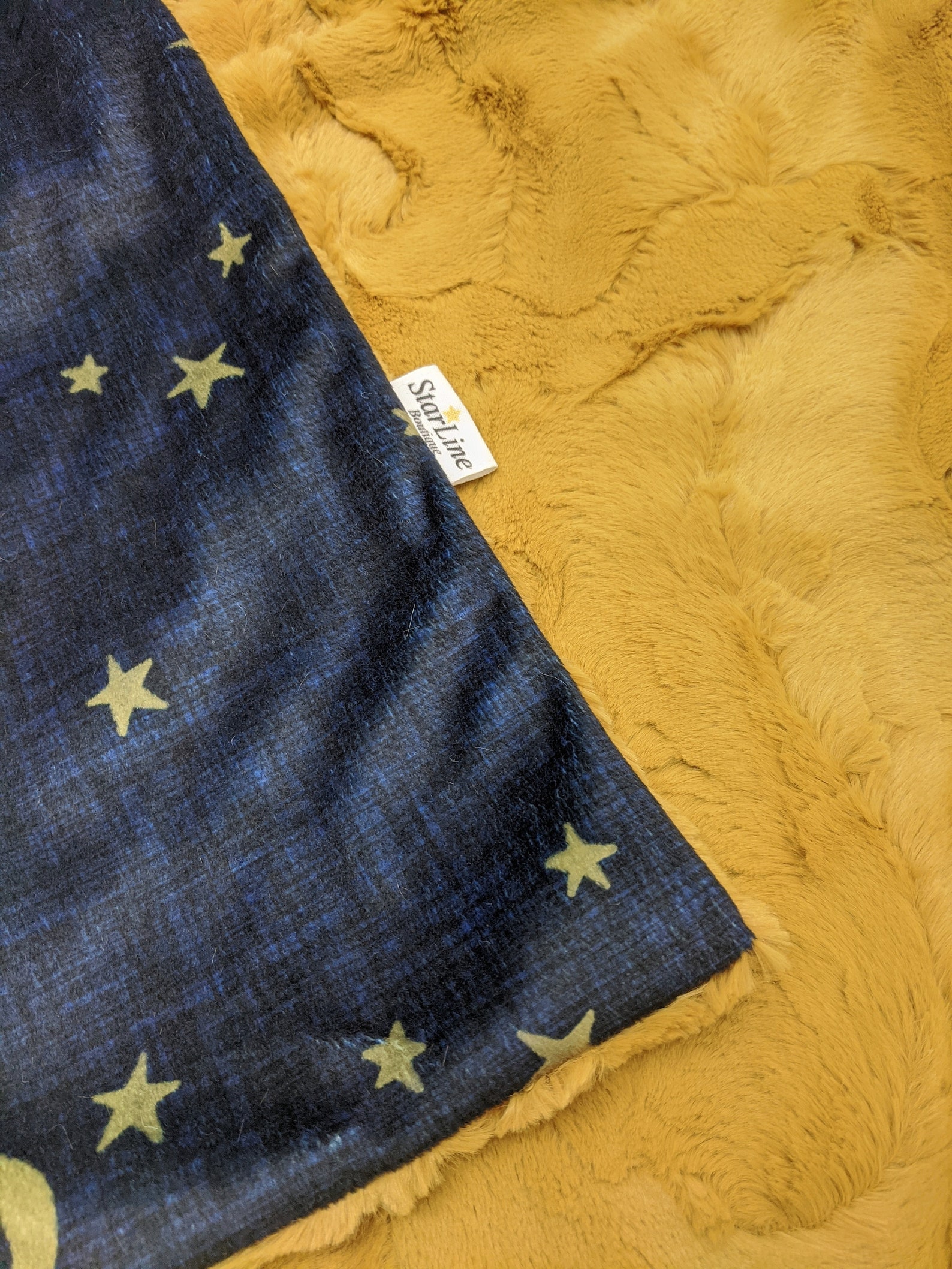 Stars and Moon Baby Blanket Navy Blue Nursery Blanket Stars Etsy