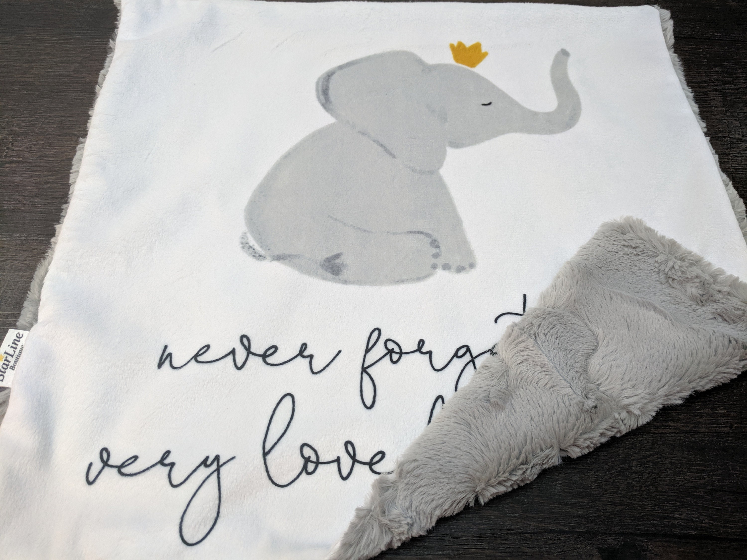 elephant minky blanket