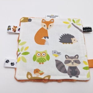 Woodland Animals Baby Crinkle Square, Baby Sensory Square, Crinkle Sound Toy,  Giggle Square for Baby, Baby Noise Maker, New Baby Gift