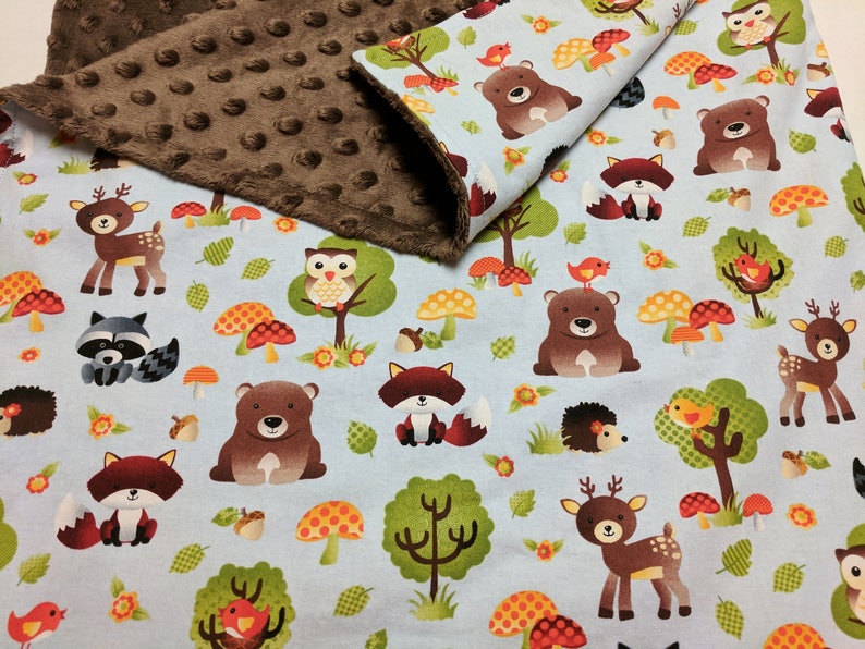 Woodland Creatures Baby Blanket Shower Bedding