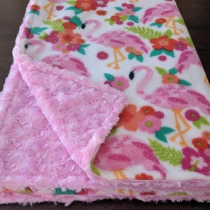 Flamingo Baby Blanket, Car Blanket, Flamingo Baby Shower, Toddler Fleece Blanket, Fleece Baby Blanket, Warm Baby Blanket, Baby Girl Blanket