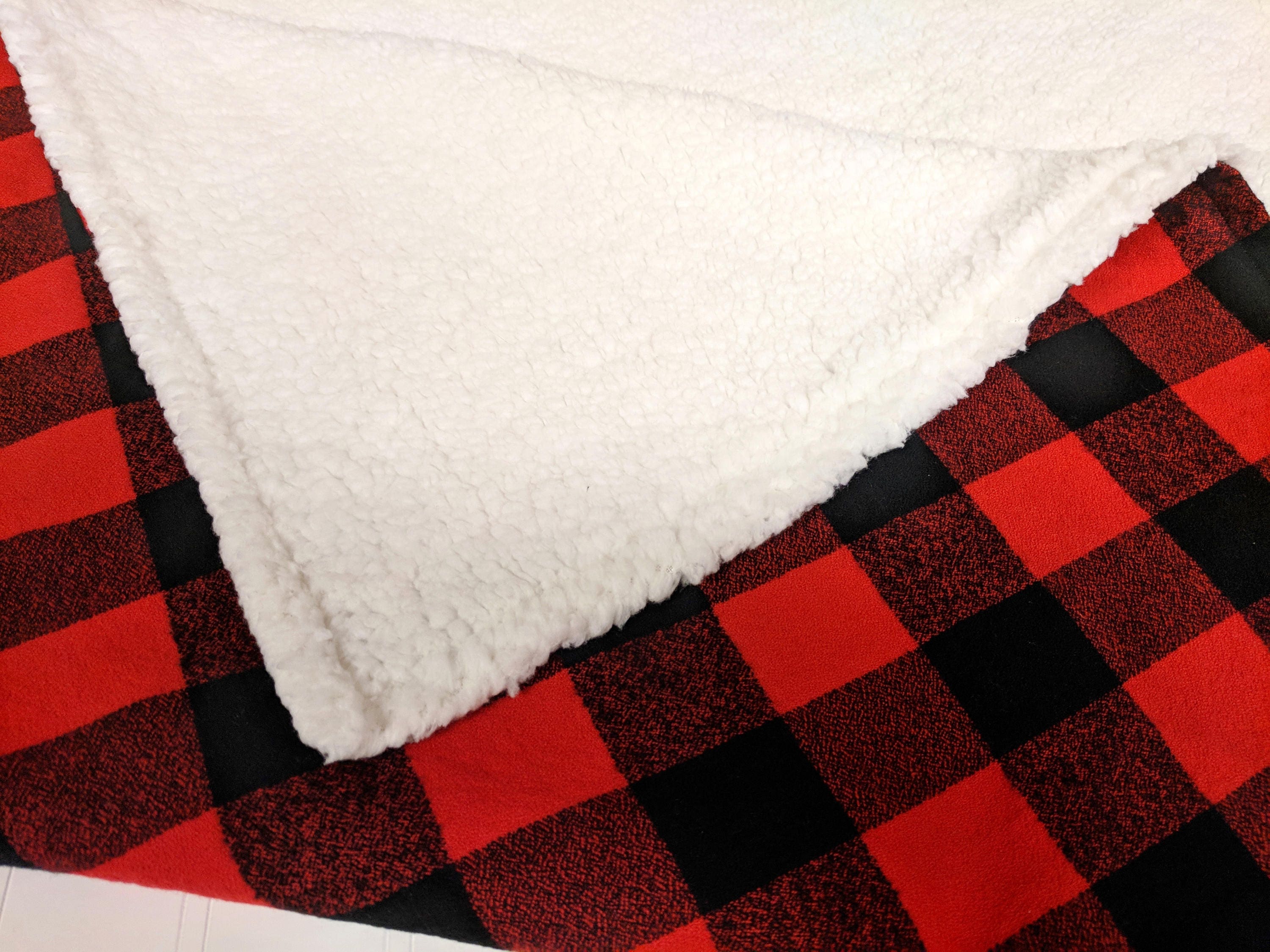 Buffalo Plaid Baby Blanket Sherpa Toddler Blanket Buffalo Etsy
