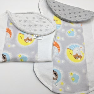Celestial Moon and Stars Burp Cloths, Moon and Stars Burp Cloths, Moon Woodland Nursery Stars and Moon Baby Shower,  Over the Moon Nursery