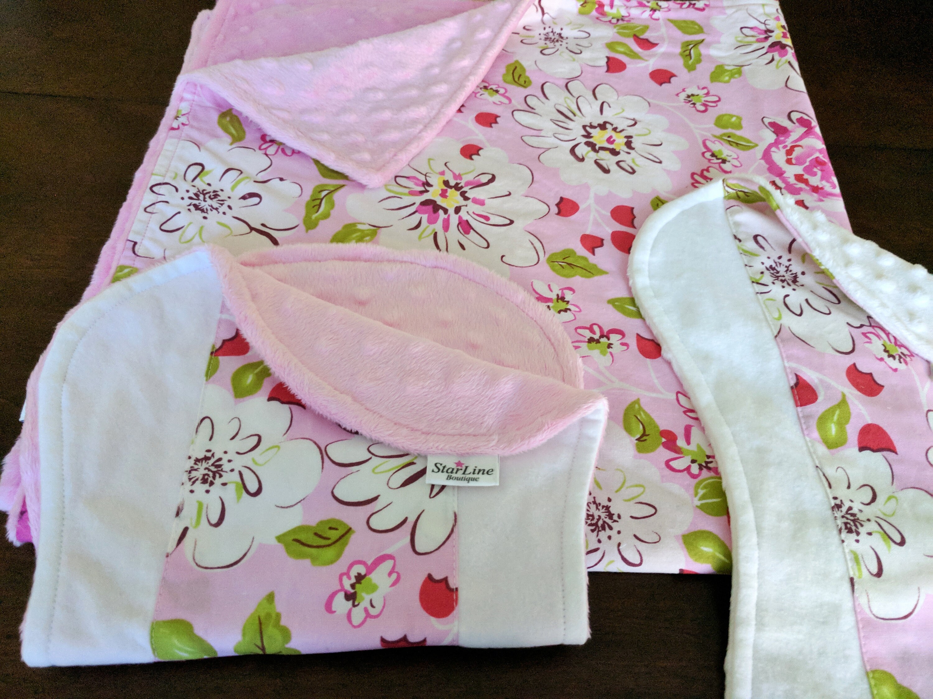 Floral Baby Blanket Set Floral Baby Shower Floral Nursery Etsy