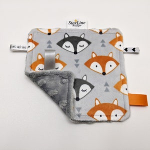 Fox Crinkle Toy, Crinkle Square, Fox Sensory Toy, Baby Noise Rattle, Ribbon Square, Crinkle Paper Square, Baby Shower Gift, Baby Noise Maker