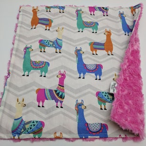 Llama Lovey, Rainbow Llama Baby Lovey, Llama Baby Blankie Rainbow Llama Baby Shower, Llama Nursery Gift, Llama Baby Gift-Llama Nursery Decor