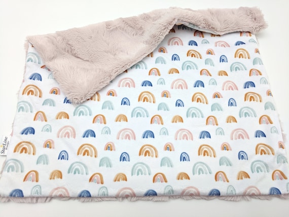 Earth Tone Rainbow Baby Minky Lovey Shower - Earth Tone Rainbow Bedding Earth Tone Rainbow Baby Minky Lovey Shower - Earth Tone Rainbow Bedding