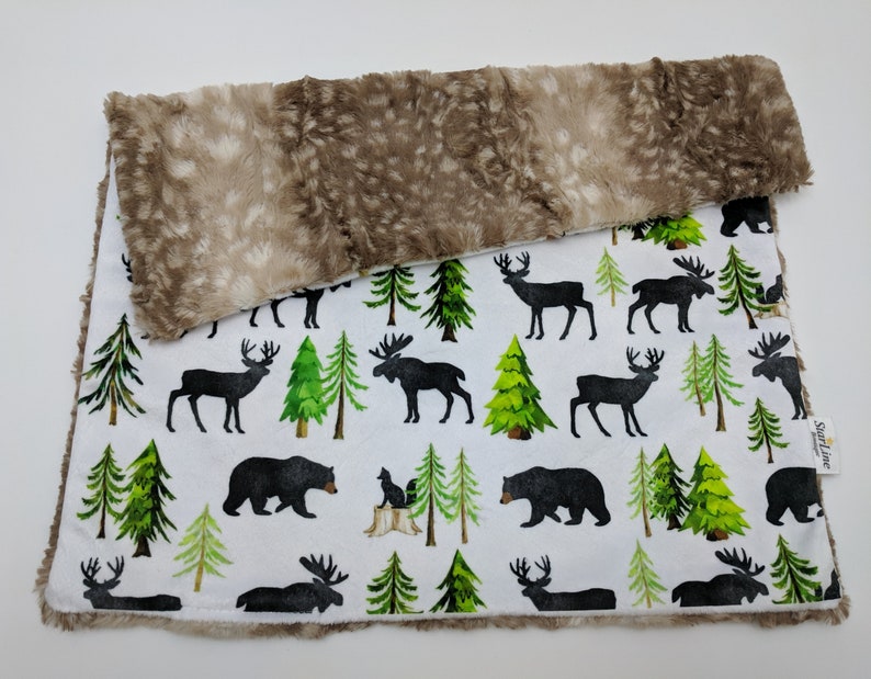 Forest Baby Lovey Minky Security Blanket Woodland Baby Shower Woodland Animals Lovey Forest Woodland Lovey Woodland Forest Nursery Gift