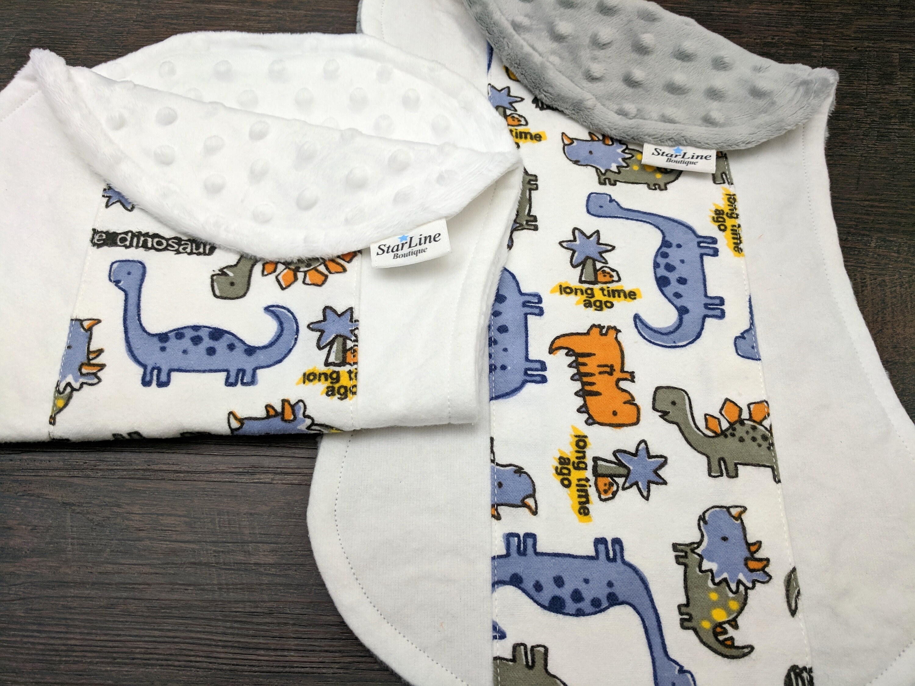 Dinosaur Burp Cloths Little Dinosaur Baby Shower Contour Etsy
