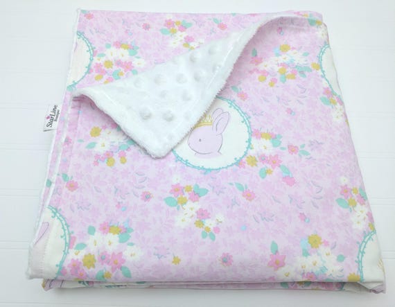 Floral Bunny Baby Blanket, Bunny Baby Shower, Crown Baby Blanket, Crown Baby Shower, Bunny Baby Shower, Floral Baby Shower Floral Nursery