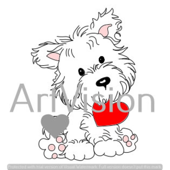 Dog Svg Valentines Day Svg Love Svg Silhouette Cut Files Etsy